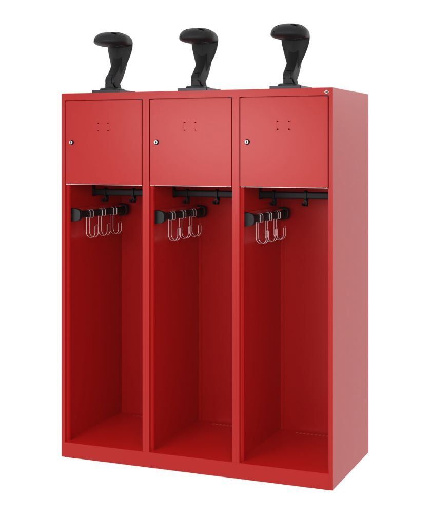 C+P Feuerwehrspind Youngster 3 Wertfachtüren feuerrot 1200 x 500 x 1530 mm Produktbild C+P Feuerwehrspind Youngster 3 Wertfachtüren feuerrot 1200 x 500 x 1530 mm