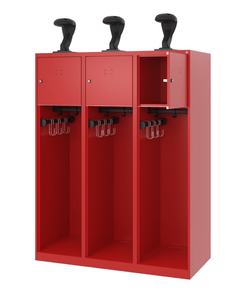 C+P Feuerwehrspind Youngster 3 Wertfachtüren feuerrot 1200 x 500 x 1530 mm Produktbild C+P Feuerwehrspind Youngster 3 Wertfachtüren feuerrot 1200 x 500 x 1530 mm bild 2