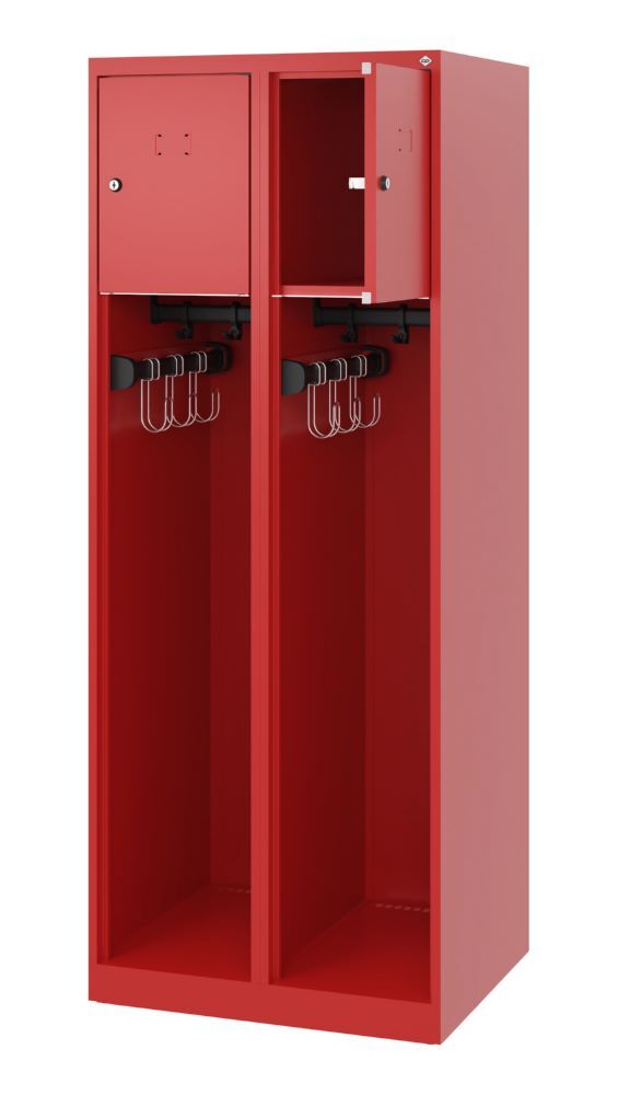 C+P Feuerwehrspindl Youngster 2 Wertfachtüren feuerrot 600 x 500 x 1530 mm Produktbild C+P Feuerwehrspindl Youngster 2 Wertfachtüren feuerrot 600 x 500 x 1530 mm bild 2