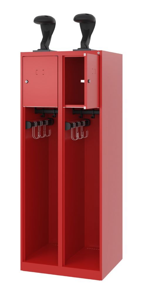 C+P Feuerwehrspind Younster 2 Stahlabteile feuerrot 600 x 500 x 1530 mm Produktbild C+P Feuerwehrspind Younster 2 Stahlabteile feuerrot 600 x 500 x 1530 mm bild 2