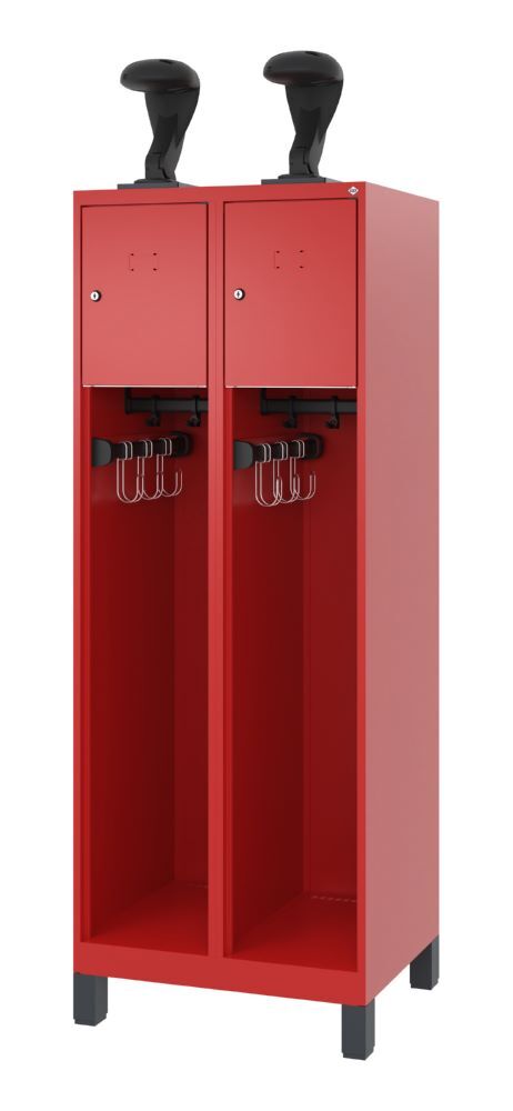 C+P Feuerwehrspind Youngster mit Multifunktionsleiste feuerrot 600 x 500 x 1530 mm Produktbild C+P Feuerwehrspind Youngster mit Multifunktionsleiste feuerrot 600 x 500 x 1530 mm