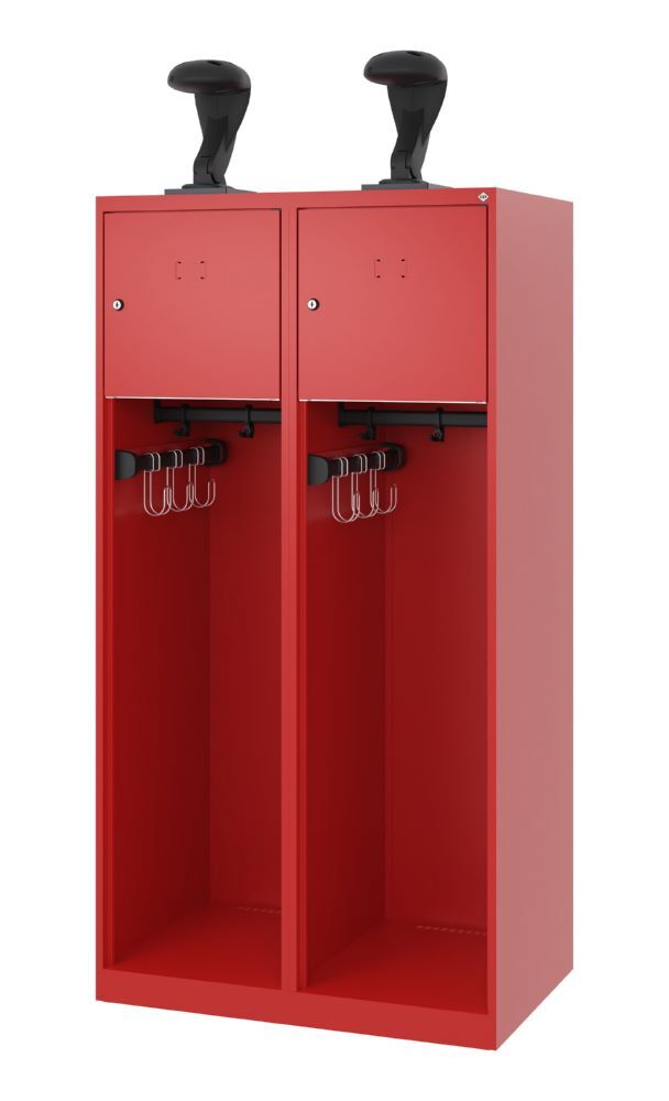 C+P Feuerwehrspind Youngster 2 Abteile je 400 mm feuerrot 800 x 500 x 1530 mm Produktbild C+P Feuerwehrspind Youngster 2 Abteile je 400 mm feuerrot 800 x 500 x 1530 mm