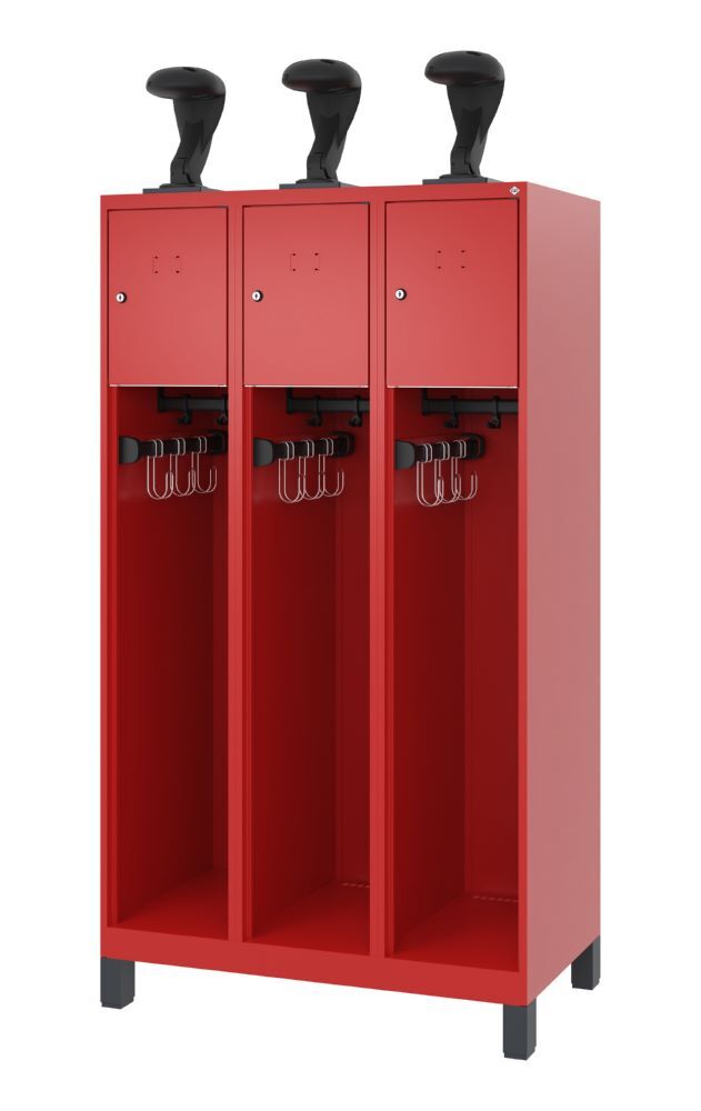 C+P Feuerwehrspind Evolo Youngster mit 3 Wertfächer feuerrot 900 x 500 x 1630 mm Produktbild C+P Feuerwehrspind Evolo Youngster mit 3 Wertfächer feuerrot 900 x 500 x 1630 mm
