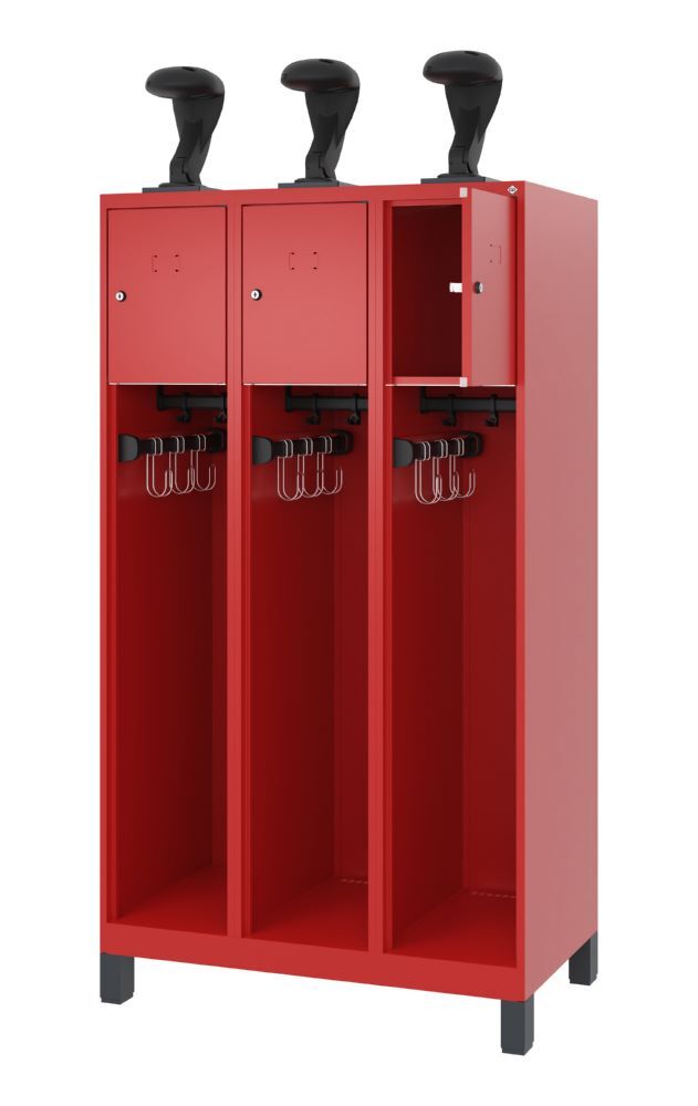 C+P Feuerwehrspind Evolo Youngster mit 3 Wertfächer feuerrot 900 x 500 x 1630 mm Produktbild C+P Feuerwehrspind Evolo Youngster mit 3 Wertfächer feuerrot 900 x 500 x 1630 mm bild 2