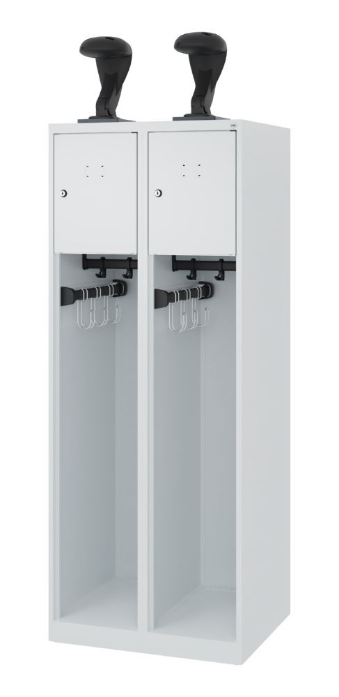 C+P Feuerwehrspind Youngster 2 Stahlabteile lichtgrau 600 x 500 x 1530 mm Produktbild C+P Feuerwehrspind Youngster 2 Stahlabteile lichtgrau 600 x 500 x 1530 mm