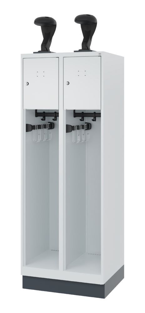 C+P Feuerwehrspind Evolol Youngster 2 Abteile lichtgrau 600 x 500 x 1530 mm Produktbild C+P Feuerwehrspind Evolol Youngster 2 Abteile lichtgrau 600 x 500 x 1530 mm