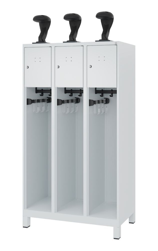 C+P Feuerwehrspind Evolo Youngster 3 Wertfächer lichtgrau 900 x 500 x 1530 mm Produktbild C+P Feuerwehrspind Evolo Youngster 3 Wertfächer lichtgrau 900 x 500 x 1530 mm bild 1