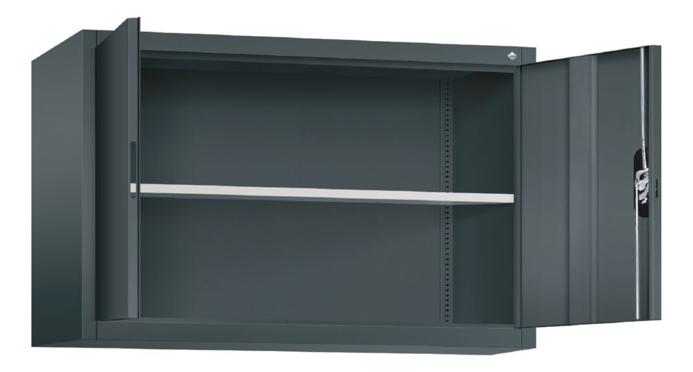 C+P Flügeltürenschrank Acurado 900 mit Bodenschutz anthrazit 1200 x 400 x 790 mm Produktbild C+P Flügeltürenschrank Acurado 900 mit Bodenschutz anthrazit 1200 x 400 x 790 mm bild 2