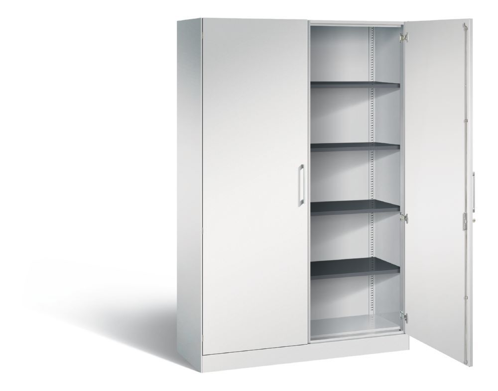 C+P Flügeltürenschrank Asisto 4 Einlegeböden lichtgrau 1200 x 435 x 1980 mm Produktbild C+P Flügeltürenschrank Asisto 4 Einlegeböden lichtgrau 1200 x 435 x 1980 mm bild 2