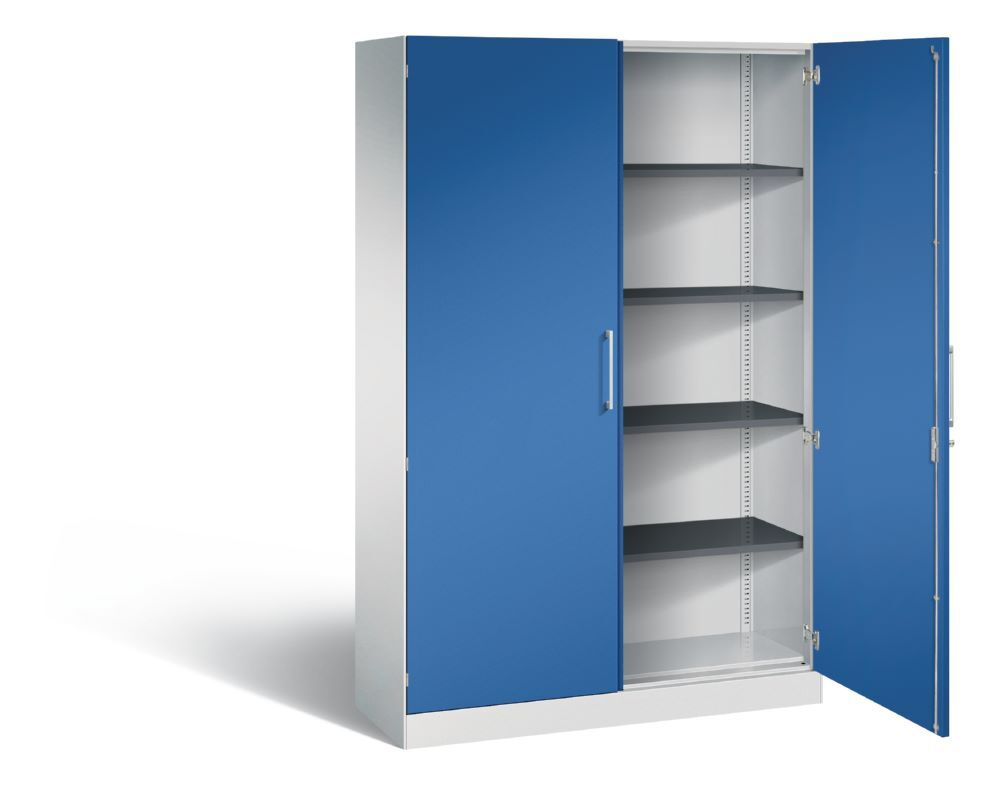 C+P Flügeltürenschrank Asisto 4 Einlegeböden enzianblau 1200 x 435 x 1980 mm Produktbild C+P Flügeltürenschrank Asisto 4 Einlegeböden enzianblau 1200 x 435 x 1980 mm bild 2