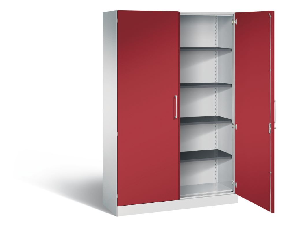 C+P Flügeltürenschrank Asisto 4 Einlegeböden rubinrot 1200 x 435 x 1980 mm Produktbild C+P Flügeltürenschrank Asisto 4 Einlegeböden rubinrot 1200 x 435 x 1980 mm bild 2