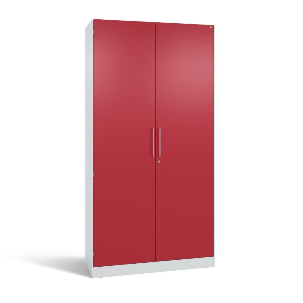 C+P Stahl Flügeltürenschrank mit Bügelgriffen Asisto rubinrot 1000 x 435 x 1980 mm Produktbild C+P Stahl Flügeltürenschrank mit Bügelgriffen Asisto rubinrot 1000 x 435 x 1980 mm