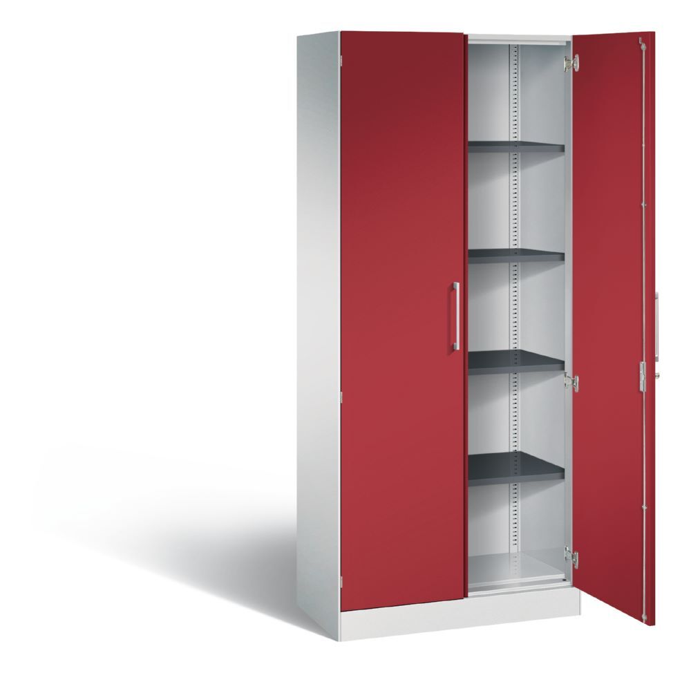 C+P Flügeltürenschrank Asisto 2 Stahltüren in rubinrot 800 x 435 x 1980 mm Produktbild C+P Flügeltürenschrank Asisto 2 Stahltüren in rubinrot 800 x 435 x 1980 mm bild 2