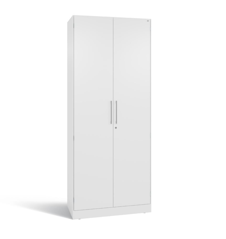 C+P Flügeltürenschrank aus Stahl Asisto 4 Böden weiß 800 x 435 x 1980 mm Produktbild C+P Flügeltürenschrank aus Stahl Asisto 4 Böden weiß 800 x 435 x 1980 mm
