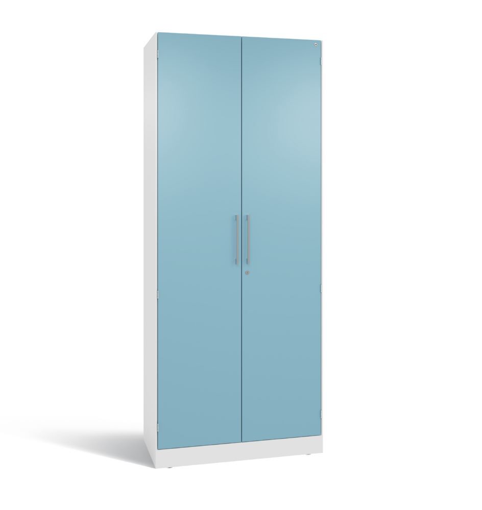 C+P Flügeltürenschrank Asisto 2 Stahltüren horizontblau 800 x 435 x 1980 mm Produktbild C+P Flügeltürenschrank Asisto 2 Stahltüren horizontblau 800 x 435 x 1980 mm