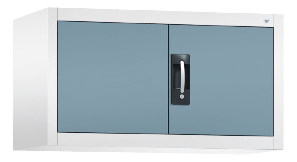 C+P Aufsatz Flügeltürenschrank horizontblau weiß 930 x 400 x 500 mm Produktbild C+P Aufsatz Flügeltürenschrank horizontblau weiß 930 x 400 x 500 mm