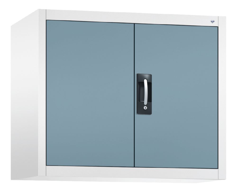 C+P Flügeltürenschrank Aufsatz Acurado 900 weiß horizontblau 930 x 400 x 790 mm Produktbild C+P Flügeltürenschrank Aufsatz Acurado 900 weiß horizontblau 930 x 400 x 790 mm bild 1