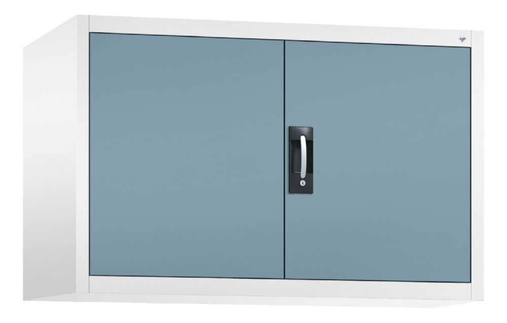 C+P Flügeltürenschrank Acurado 900 weiß horizontblau 1200 x 500 x 790 mm Produktbild C+P Flügeltürenschrank Acurado 900 weiß horizontblau 1200 x 500 x 790 mm bild 1