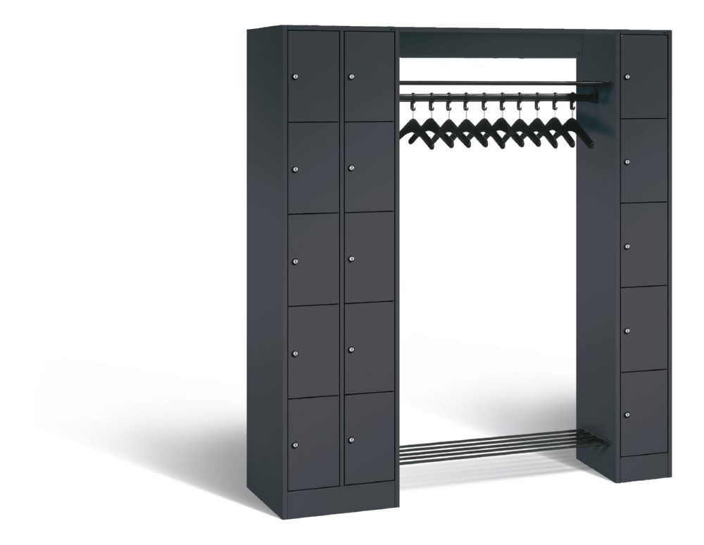 C+P Garderobefächerschrank Serie 8070 H 1950 x B 2100 x T 480 mm anthrazit Produktbild C+P Garderobefächerschrank Serie 8070 H 1950 x B 2100 x T 480 mm anthrazit