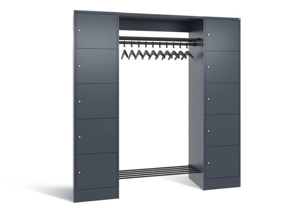 C+P Garderobenfächerschrank Serie 8070 1950 x 1870 x 480 mm in anthrazit Produktbild C+P Garderobenfächerschrank Serie 8070 1950 x 1870 x 480 mm in anthrazit