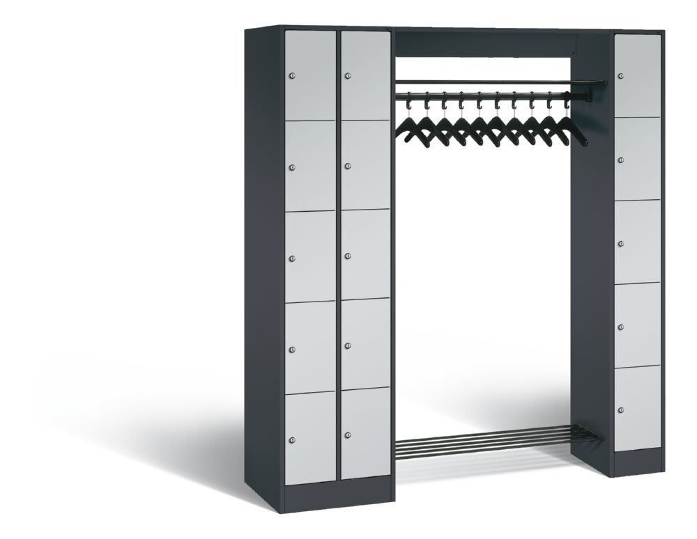 C+P Garderobefächerschrank Serie 8070 1950 x 2100 x 480 mm anthrazit lichtgrau Produktbild C+P Garderobefächerschrank Serie 8070 1950 x 2100 x 480 mm anthrazit lichtgrau