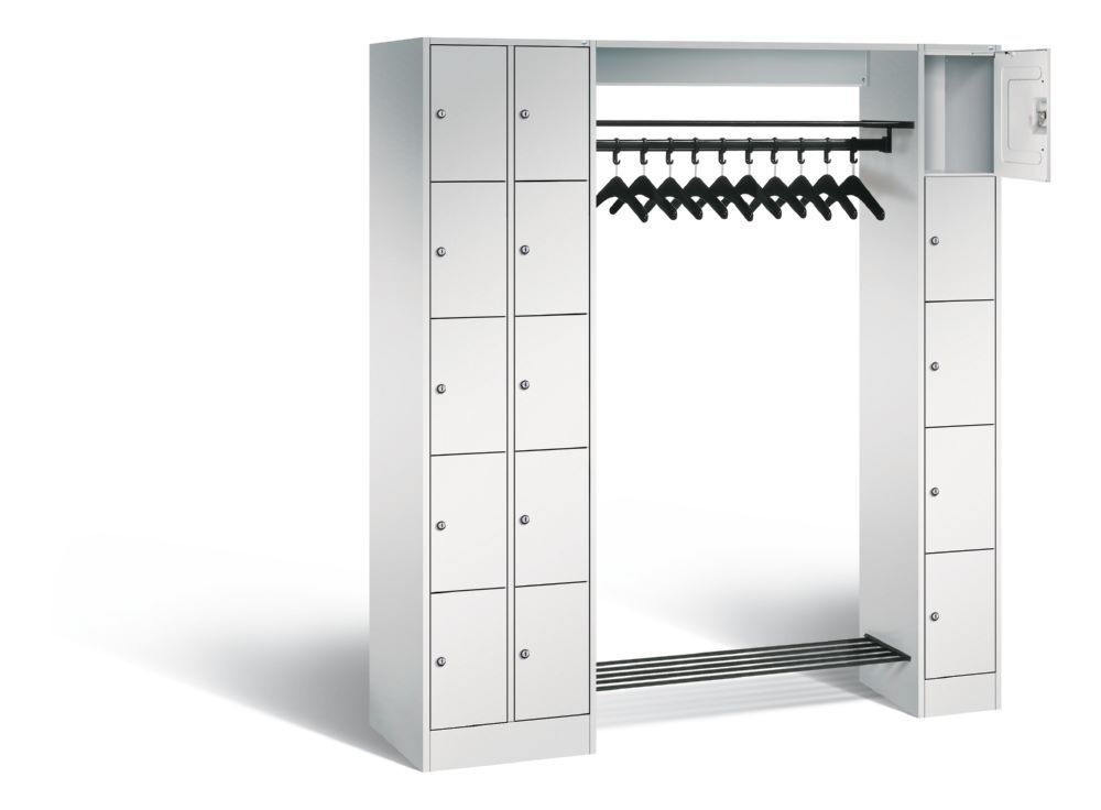 C+P Garderobefächerschrank Serie 8070 1950 x 2100 x 480 mm lichtgrau Produktbild C+P Garderobefächerschrank Serie 8070 1950 x 2100 x 480 mm lichtgrau bild 2