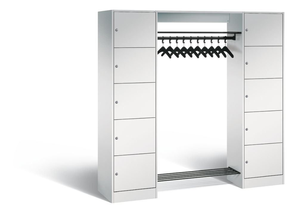 C+P Garderobenfächerschrank Serie 8070 1950 x 1870 x 480 mm in lichtgrau Produktbild C+P Garderobenfächerschrank Serie 8070 1950 x 1870 x 480 mm in lichtgrau