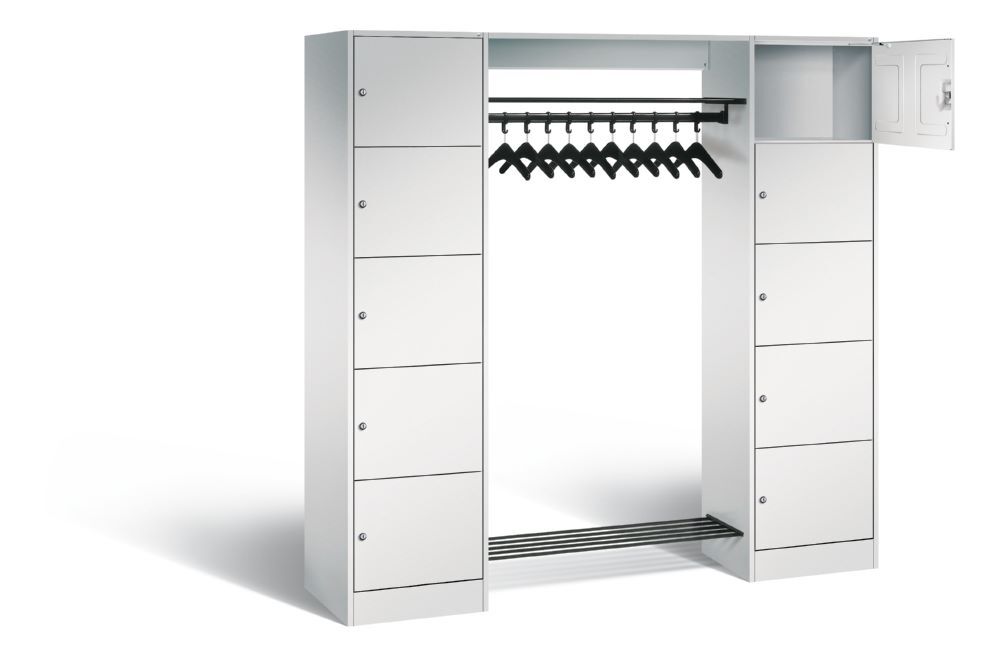 C+P Garderobenfächerschrank Serie 8070 1950 x 1870 x 480 mm in lichtgrau Produktbild C+P Garderobenfächerschrank Serie 8070 1950 x 1870 x 480 mm in lichtgrau bild 2