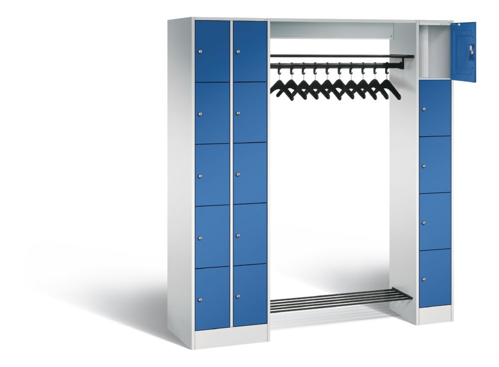 C+P Garderobefächerschrank Serie 8070 1950 x 2100 x 480 mm lichtgrau enzianblau Produktbild C+P Garderobefächerschrank Serie 8070 1950 x 2100 x 480 mm lichtgrau enzianblau bild 2