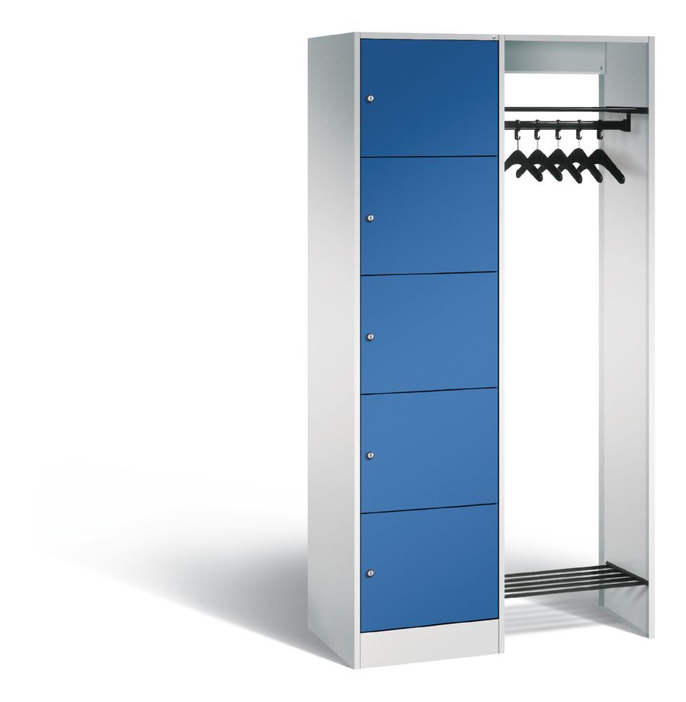 C+P Garderobe Serie 8070 1 Fächerschrank enzianblau 960 x 480 x 1950 mm Produktbild C+P Garderobe Serie 8070 1 Fächerschrank enzianblau 960 x 480 x 1950 mm
