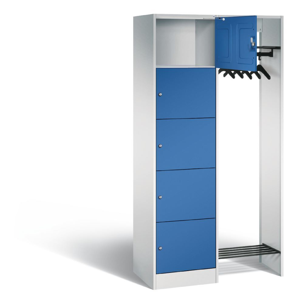 C+P Garderobe Serie 8070 1 Fächerschrank enzianblau 960 x 480 x 1950 mm Produktbild C+P Garderobe Serie 8070 1 Fächerschrank enzianblau 960 x 480 x 1950 mm bild 2