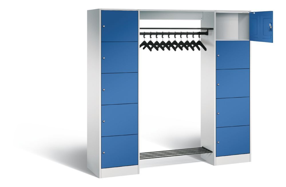 C+P Garderobenfächerschrank Serie 8070 1950 x 1870 x 480 mm lichtgrau enzianblau Produktbild C+P Garderobenfächerschrank Serie 8070 1950 x 1870 x 480 mm lichtgrau enzianblau bild 2