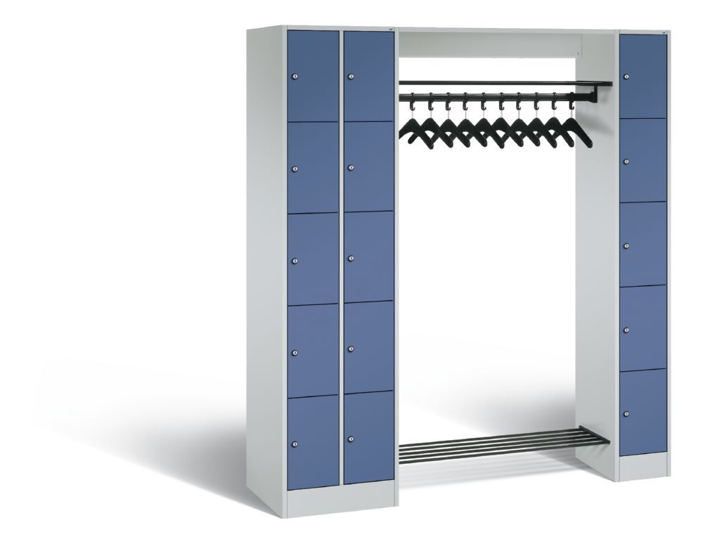 C+P Garderobenfächerschrank Serie 8070 1950 x 2100 x 480 mm lichtgrau fernblau Produktbild C+P Garderobenfächerschrank Serie 8070 1950 x 2100 x 480 mm lichtgrau fernblau