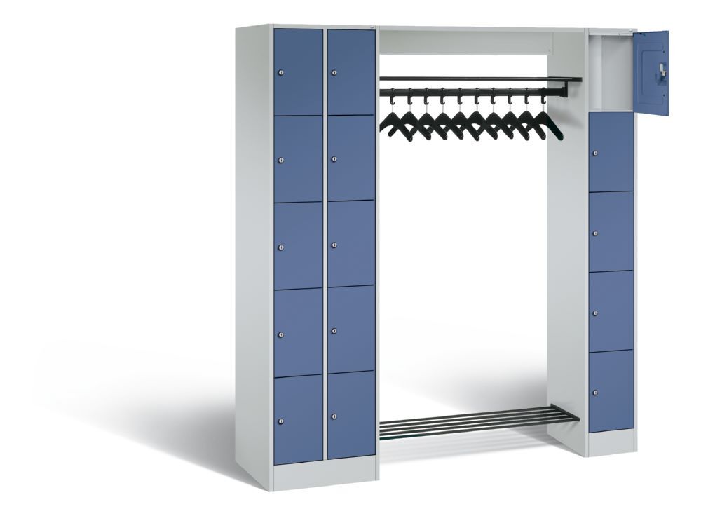 C+P Garderobenfächerschrank Serie 8070 1950 x 2100 x 480 mm lichtgrau fernblau Produktbild C+P Garderobenfächerschrank Serie 8070 1950 x 2100 x 480 mm lichtgrau fernblau bild 2