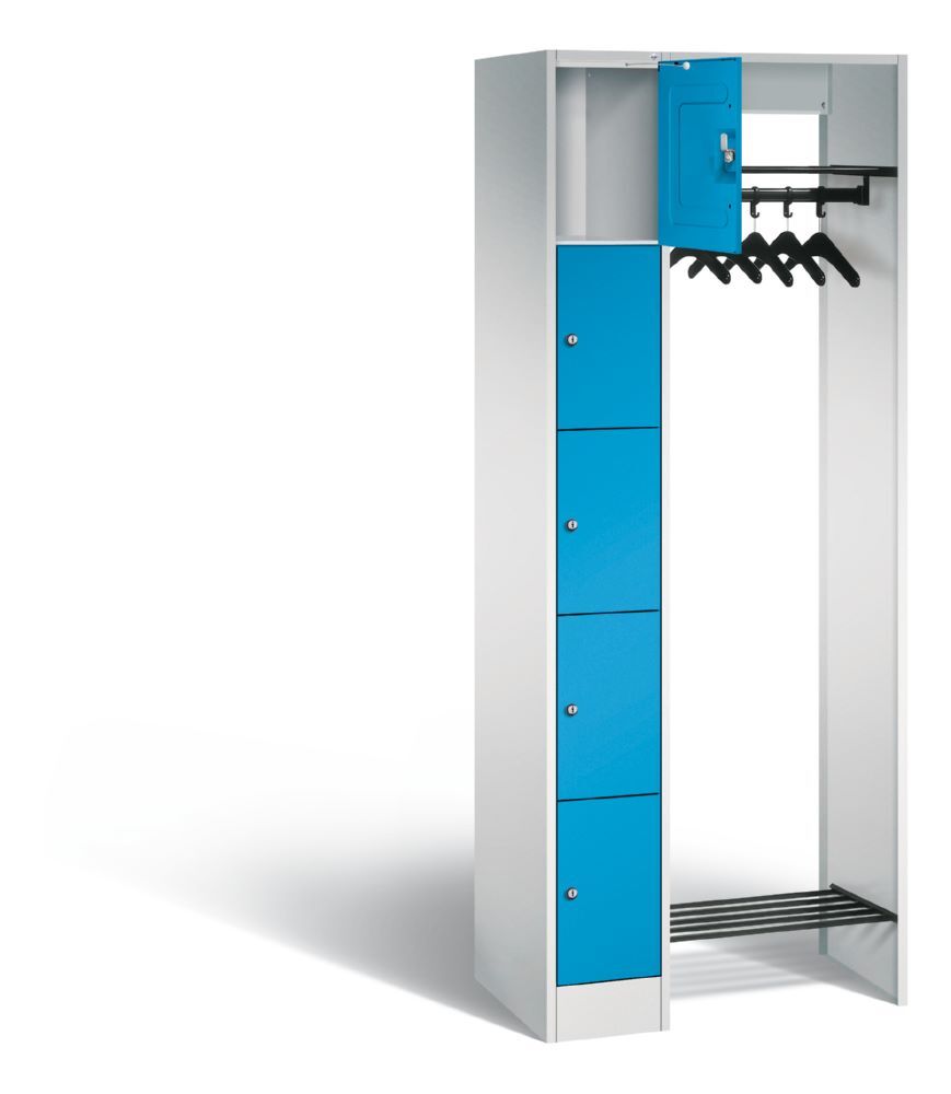 C+P Garderobe Serie 8070 inklusive Kleiderbügel lichtblau 740 x 480 x 1950 mm Produktbild C+P Garderobe Serie 8070 inklusive Kleiderbügel lichtblau 740 x 480 x 1950 mm bild 2