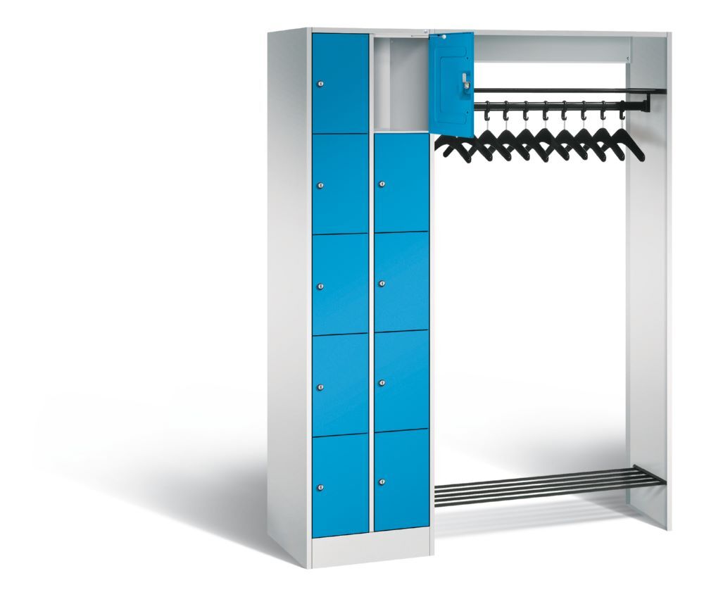 C+P Garderobe Serie 8070 1 Fächerschrank in lichtblau 1410 x 480 x 1950 mm Produktbild C+P Garderobe Serie 8070 1 Fächerschrank in lichtblau 1410 x 480 x 1950 mm bild 2