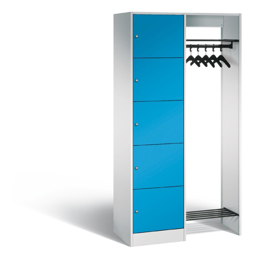 C+P Garderobe Serie 8070 1 Fächerschrank lichtblau 960 x 480 x 1950 mm Produktbild C+P Garderobe Serie 8070 1 Fächerschrank lichtblau 960 x 480 x 1950 mm