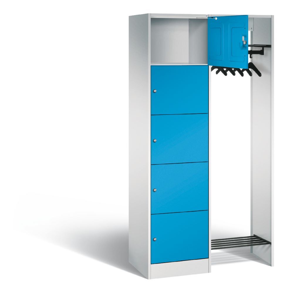 C+P Garderobe Serie 8070 1 Fächerschrank lichtblau 960 x 480 x 1950 mm Produktbild C+P Garderobe Serie 8070 1 Fächerschrank lichtblau 960 x 480 x 1950 mm bild 2