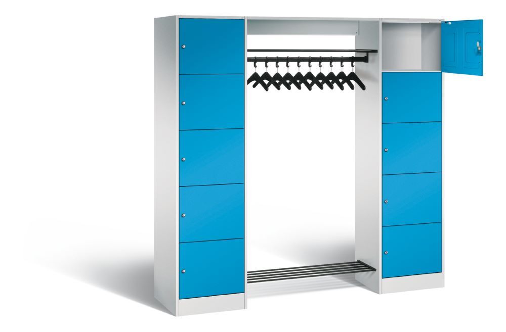 C+P Garderobenfächerschrank Serie 8070 1950 x 1870 x 480 mm lichtgrau lichtblau Produktbild C+P Garderobenfächerschrank Serie 8070 1950 x 1870 x 480 mm lichtgrau lichtblau bild 2