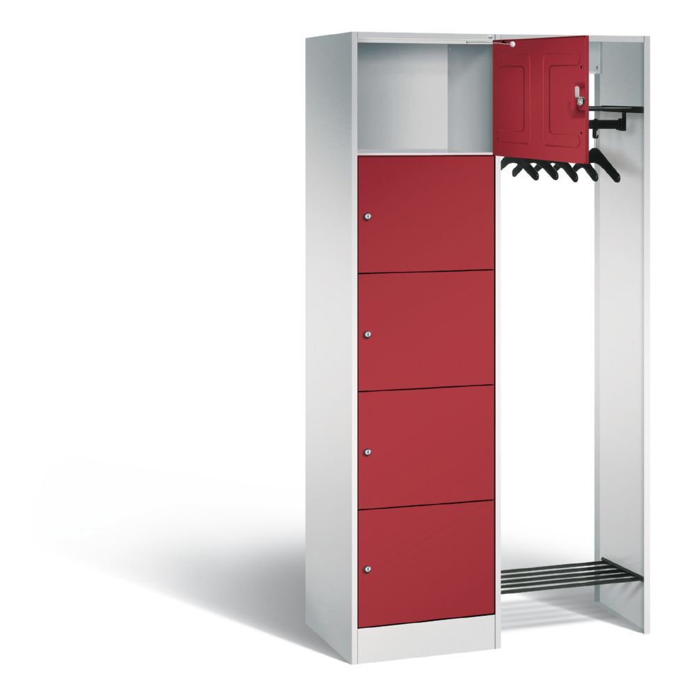 C+P Garderobe Serie 8070 1 Fächerschrank rubinrot 960 x 480 x 1950 mm Produktbild C+P Garderobe Serie 8070 1 Fächerschrank rubinrot 960 x 480 x 1950 mm bild 2