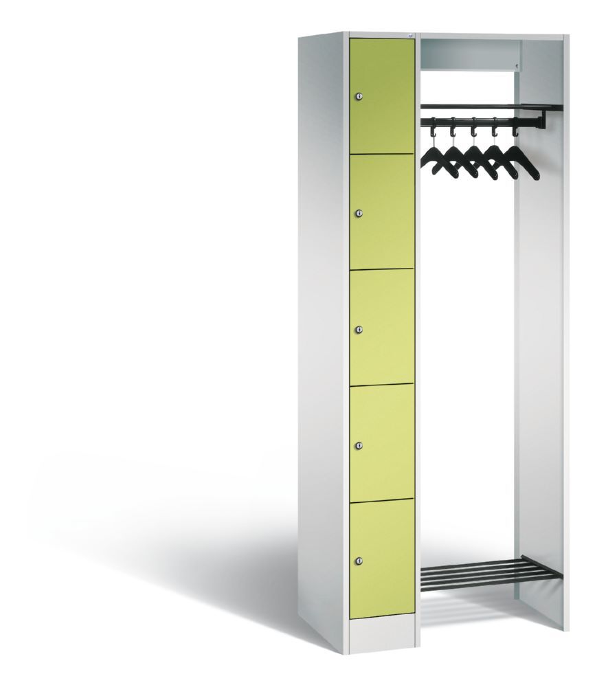 C+P Garderobe Serie 8070 inklusive Kleiderbügel viridingrün 740 x 480 x 1950 mm Produktbild C+P Garderobe Serie 8070 inklusive Kleiderbügel viridingrün 740 x 480 x 1950 mm