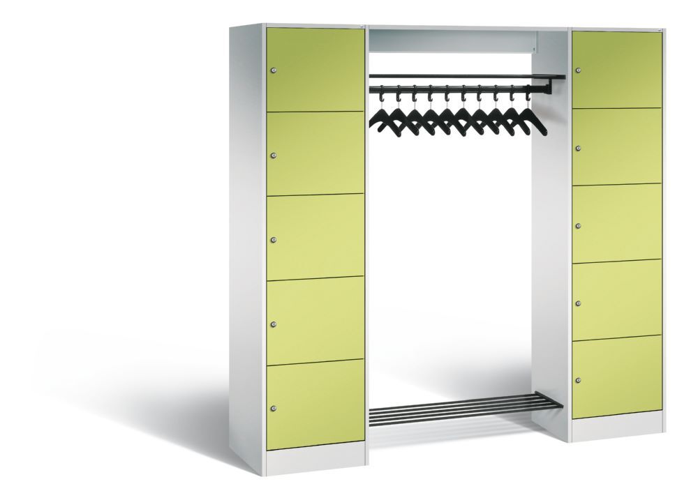 C+P Garderobenfächerschrank Serie 8070 1950 x 1870 x 480 mm lichtgrau viridingrün Produktbild C+P Garderobenfächerschrank Serie 8070 1950 x 1870 x 480 mm lichtgrau viridingrün