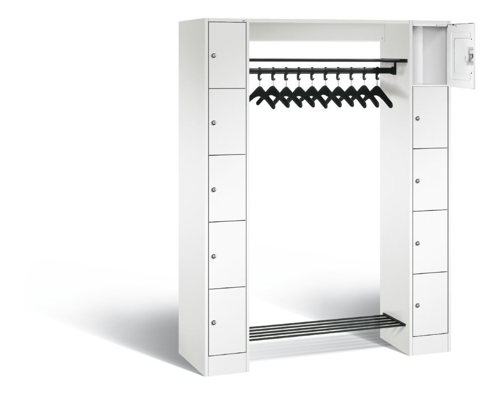 C+P Garderobenfächerschrank Serie 8070 1950 x 1430 x 480 mm in weiß Produktbild C+P Garderobenfächerschrank Serie 8070 1950 x 1430 x 480 mm in weiß bild 2