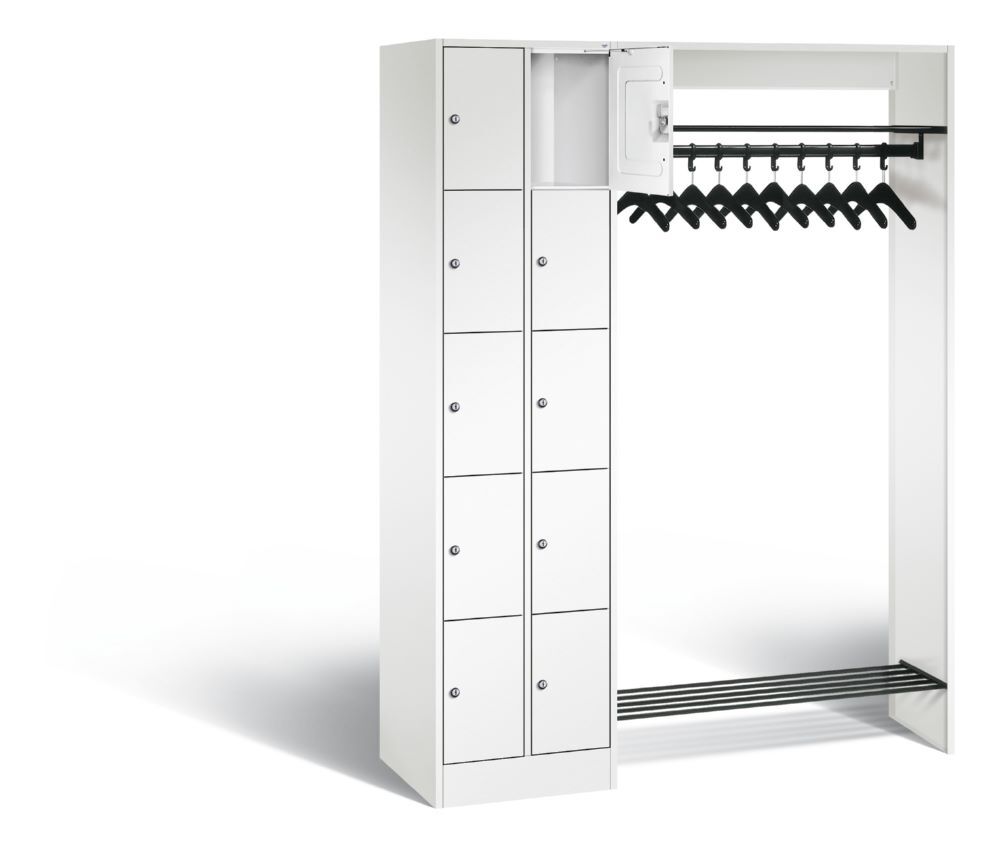 C+P Garderobenfächerschrank Serie 8070 1950 x 1410 x 480 mm in weiß Produktbild C+P Garderobenfächerschrank Serie 8070 1950 x 1410 x 480 mm in weiß bild 2