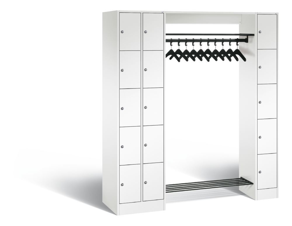 C+P Garderobefächerschrank Serie 8070 1950 x 2100 x 480 mm weiß Produktbild C+P Garderobefächerschrank Serie 8070 1950 x 2100 x 480 mm weiß