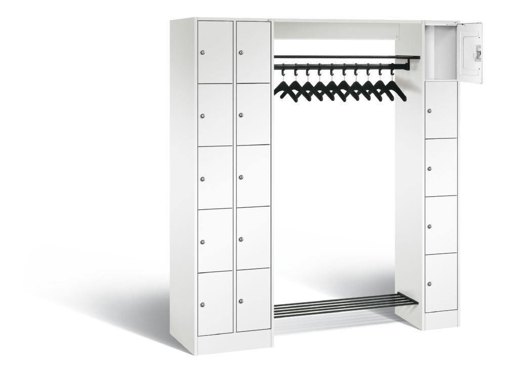 C+P Garderobefächerschrank Serie 8070 1950 x 2100 x 480 mm weiß Produktbild C+P Garderobefächerschrank Serie 8070 1950 x 2100 x 480 mm weiß bild 2