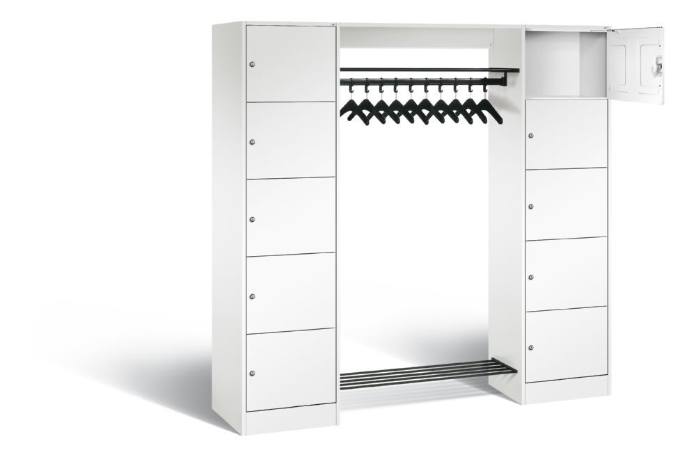 C+P Garderobefächerschrank Serie 8070 1950 x 1870 x 480 mm in weiß Produktbild C+P Garderobefächerschrank Serie 8070 1950 x 1870 x 480 mm in weiß bild 2