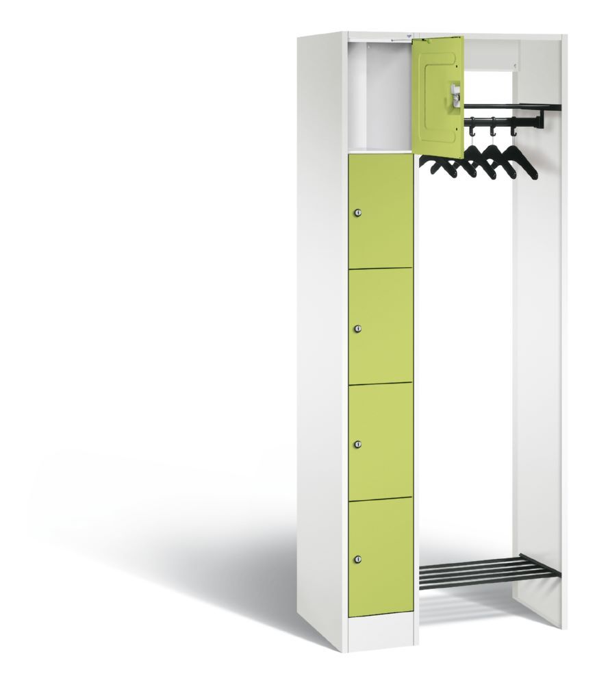 C+P Garderobe Serie 8070 1 Schrank und 5 Fächer viridingrün 740 x 480 x 1950 mm Produktbild C+P Garderobe Serie 8070 1 Schrank und 5 Fächer viridingrün 740 x 480 x 1950 mm bild 2