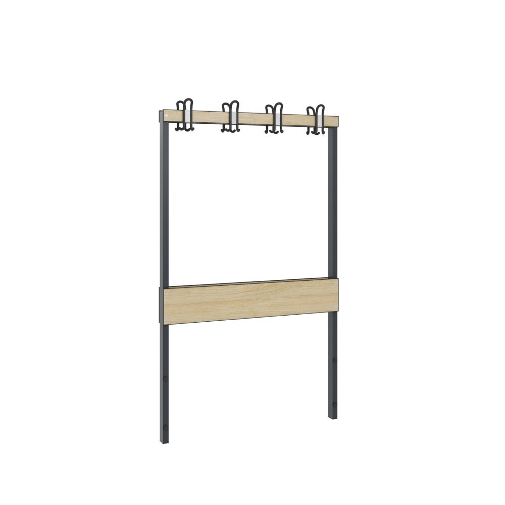 C+P Garderobenbank 2 seitig für Feuchtraum schwarzgrau eiche 1000 x 1650 mm Produktbild C+P Garderobenbank 2 seitig für Feuchtraum schwarzgrau eiche 1000 x 1650 mm
