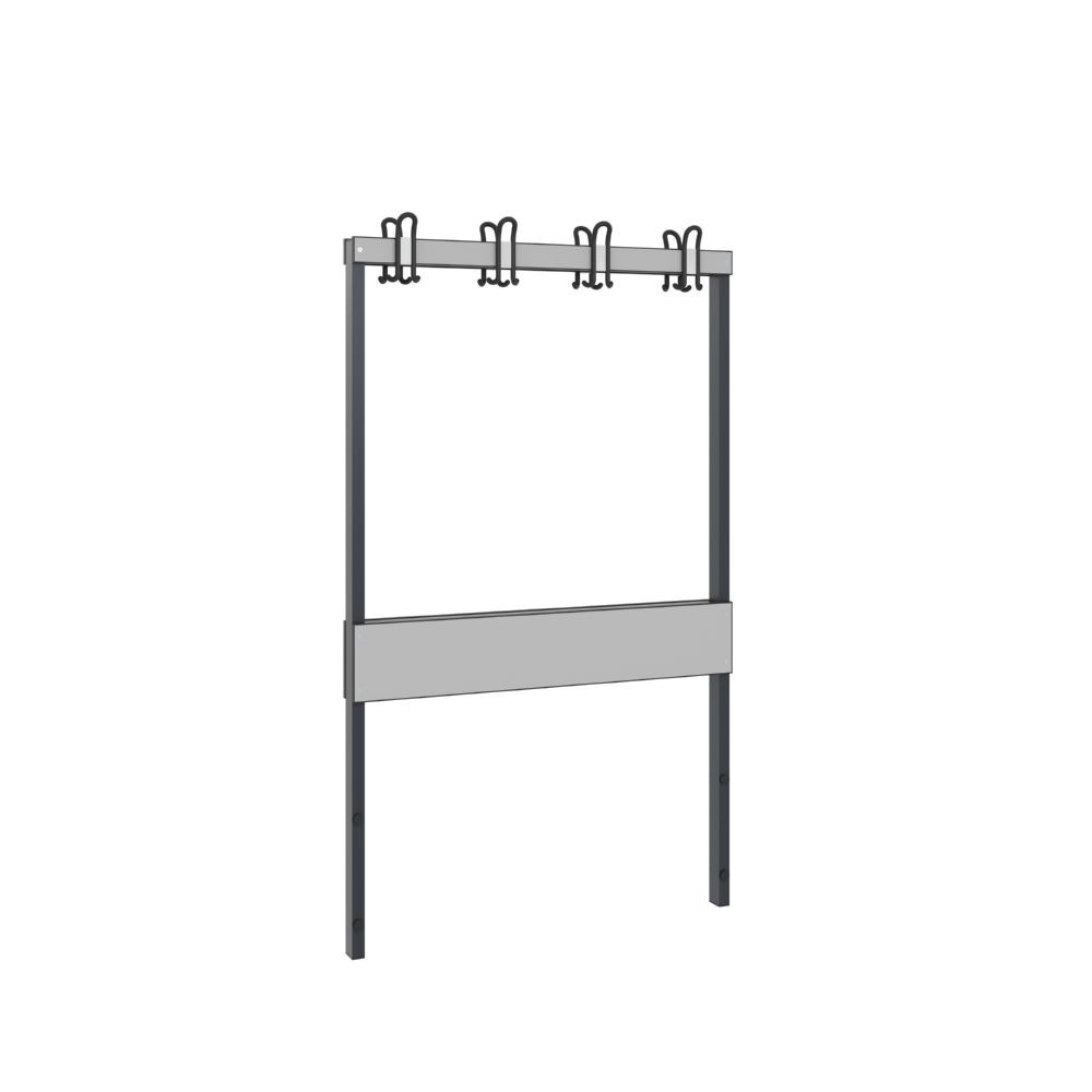 C+P Garderobenbank 2 seitig für Feuchtraum schwarzgrau grau 1000 x 1650 mm Produktbild C+P Garderobenbank 2 seitig für Feuchtraum schwarzgrau grau 1000 x 1650 mm